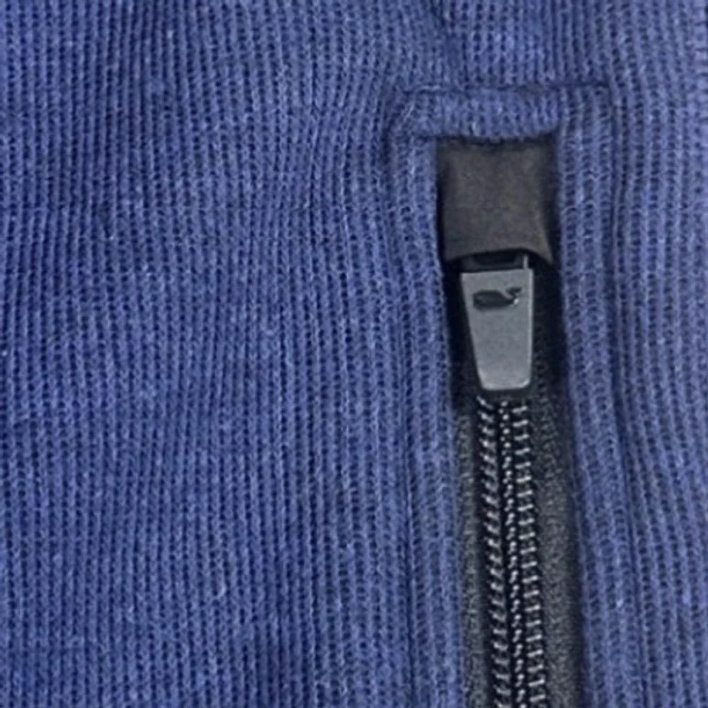 Vineyard Vines Mens Mountain Sweater Fleece Vest Nautical Navy‎ Full Zip Blue XS